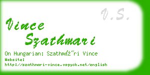 vince szathmari business card